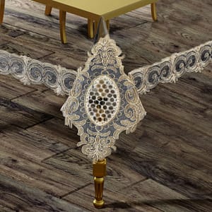 Slikon Masa Koruyucusu Salyangoz Güpürlü Masa Örtüsü