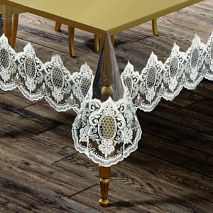 Slikon Masa Koruyucusu Güpürlü Masa Örtüsü