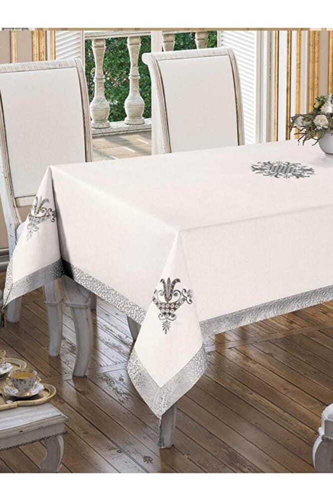 Nakışlı Püsküllü Dertsiz Leke Tutmaz Masa Örtüsü - Görsel 5