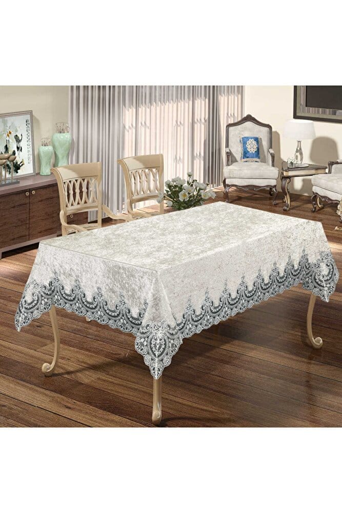 Kareleva Fransız Güpürlü Masa Örtüsü: Zarafetin ve Sofistike Tarzın Sembolü - Görsel 2